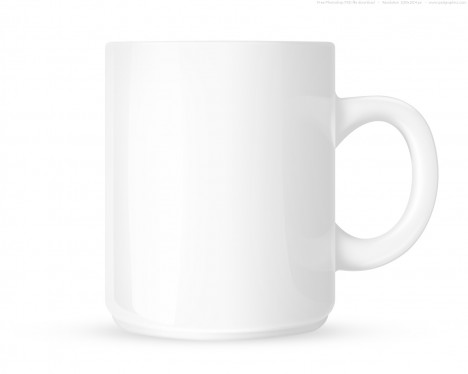 Plantilla de taza de café PSD