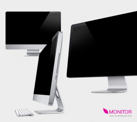 Plantilla de monitor PSD para Photoshop