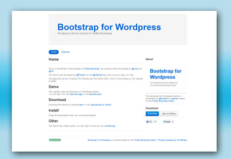 Plantilla Bootstrap de Twitter para WordPress