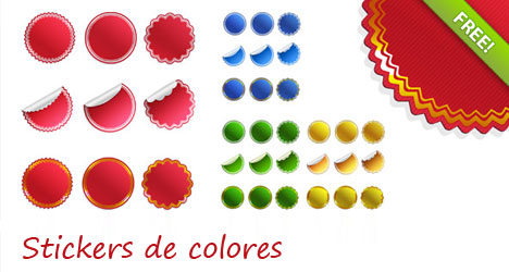 Plantilla de Stickers de colores