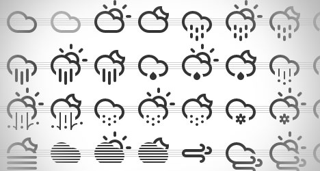 Plantilla con Iconos de Clima para Descargar Gratis