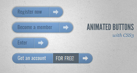 Plantilla de botones CSS3 animados